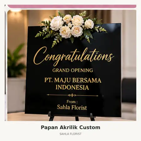 Papan Bunga Akrilik Purworejo